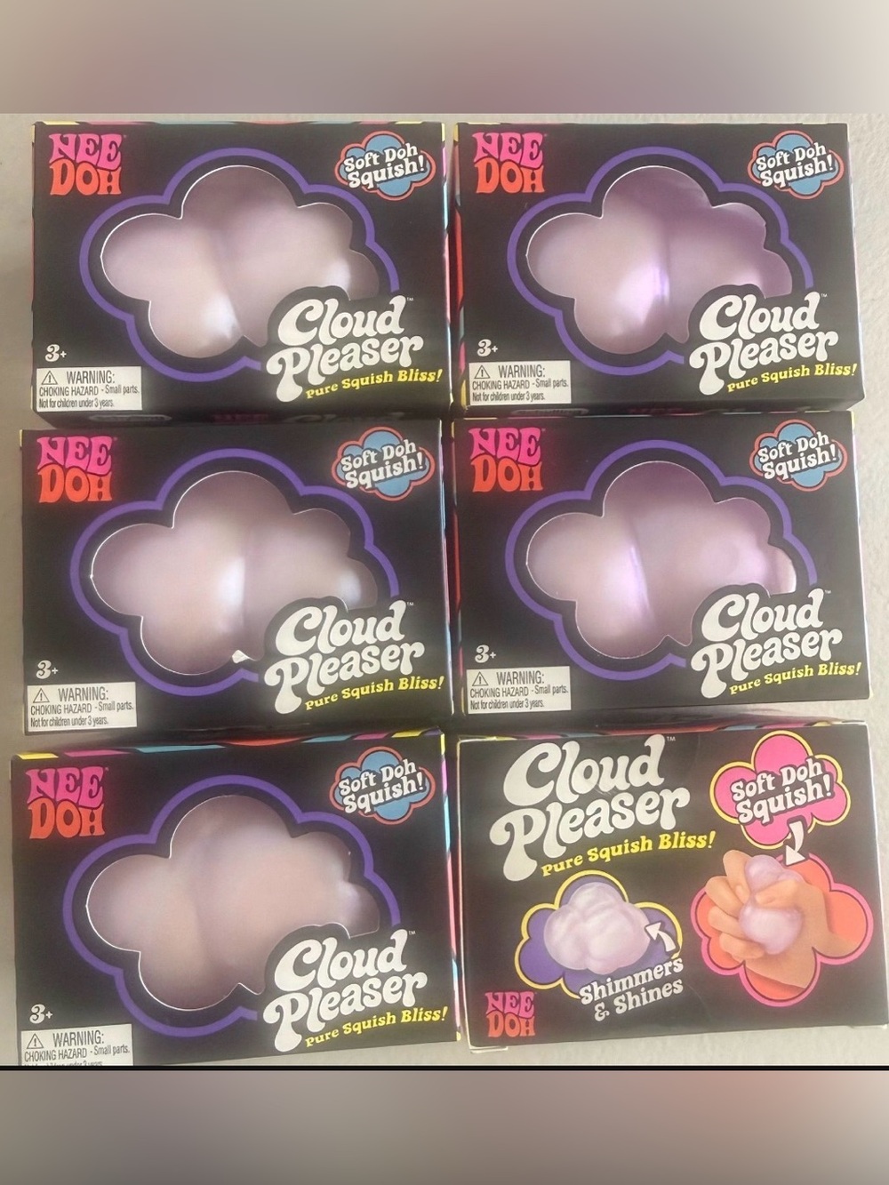 ☁️Authentic Needoh Schylling Cloud Pleaser Lot Of 6☁️